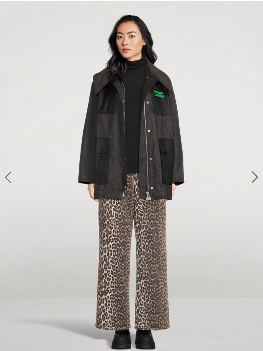 GANNI x Barbour Waxed Cotton Duffle Coat